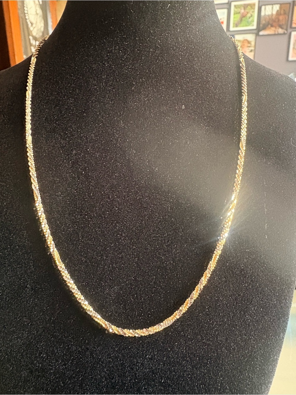Two- Tone Twisted Rope Necklace - Italy .925